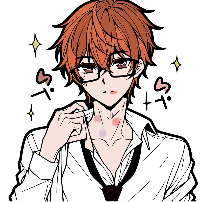 anime hot boy with glasses