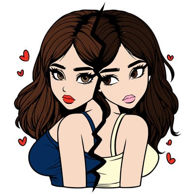 realistic girl split