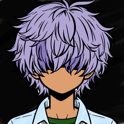 manga boy fluffy hair covering his eyes