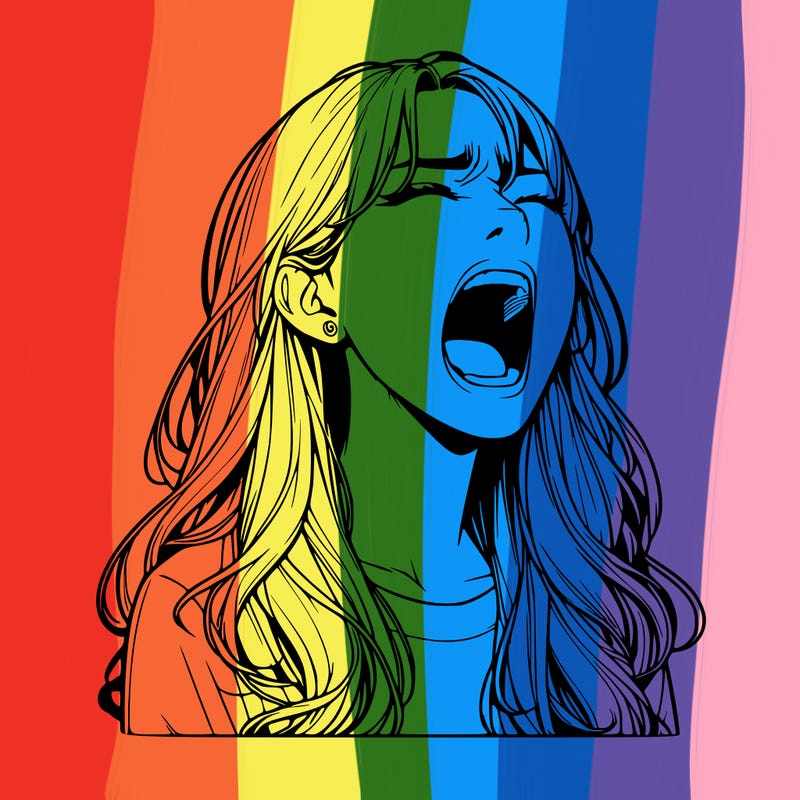 screaming realistic, girl