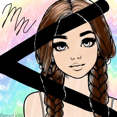 realistic girl with braids