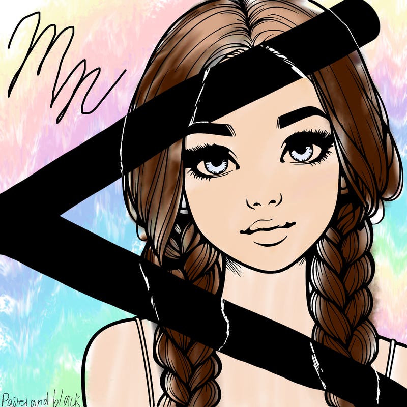 realistic girl with braids