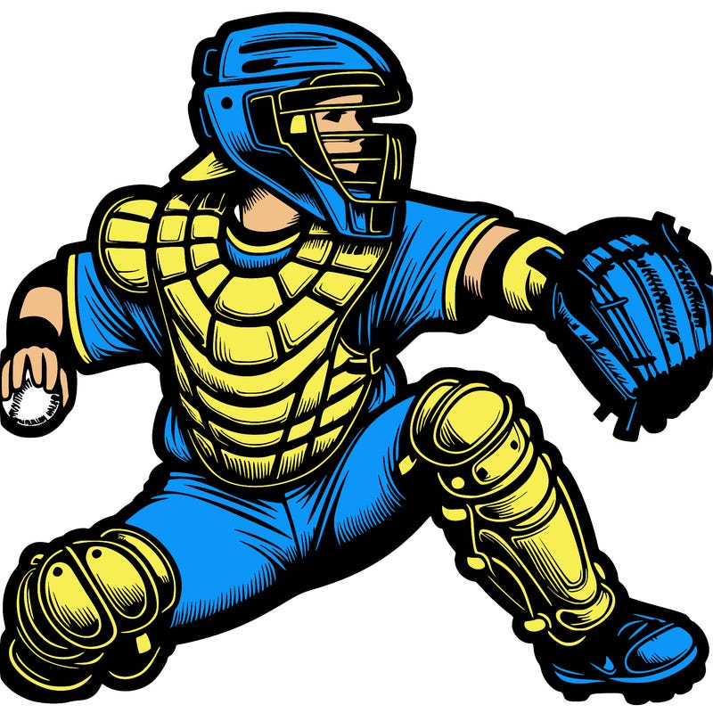 softballl catcher realistic