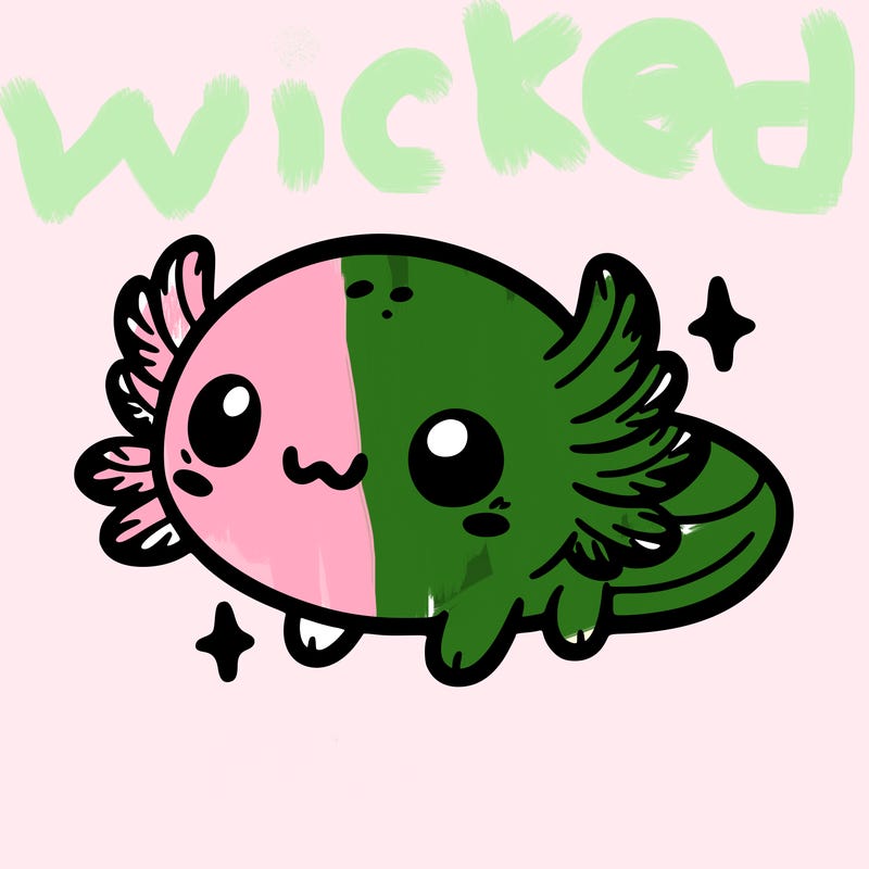 cute easy baby axolotl