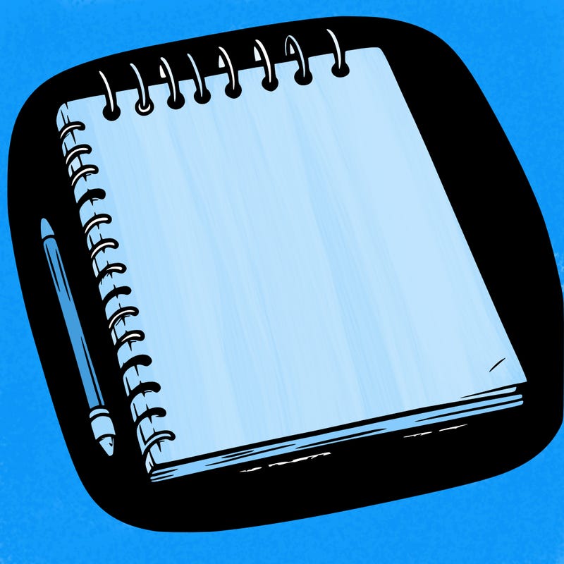 a blank sketch pad