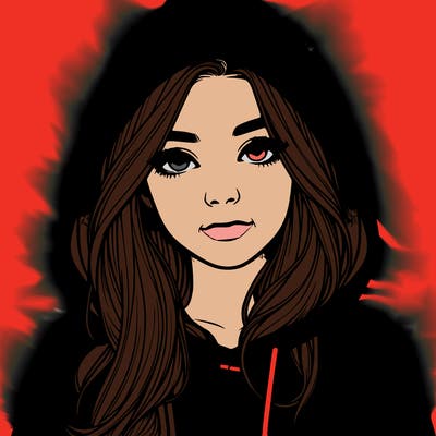 realistic girl with a hoodie