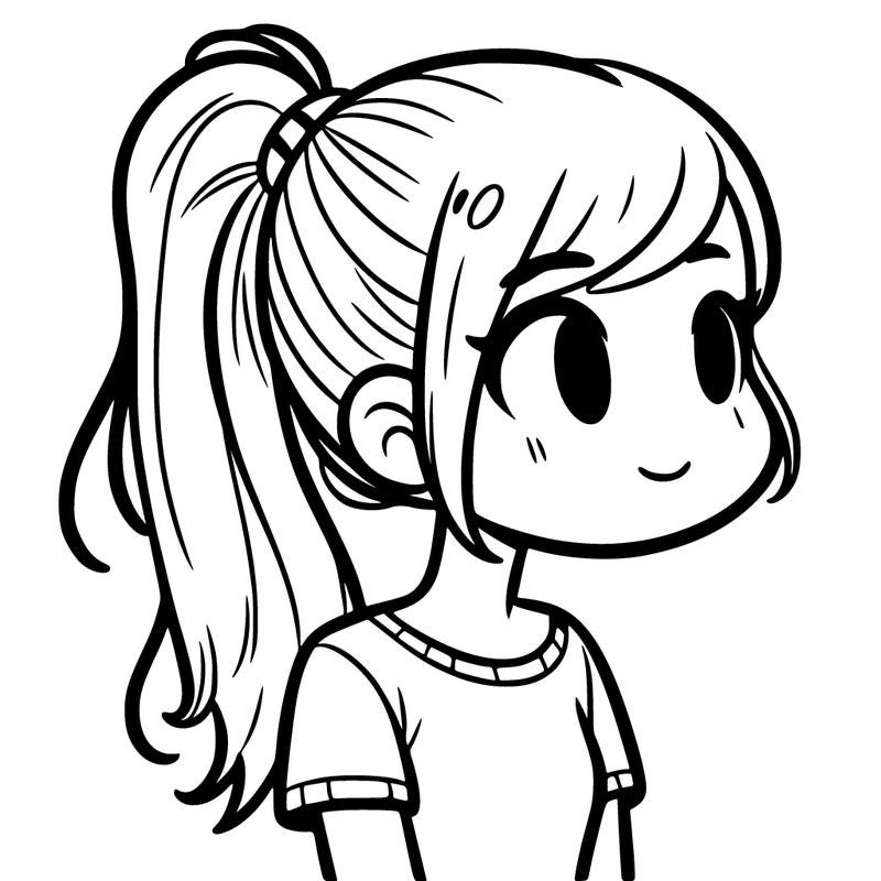 girl with ponytail