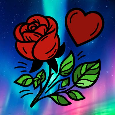 rose and heart