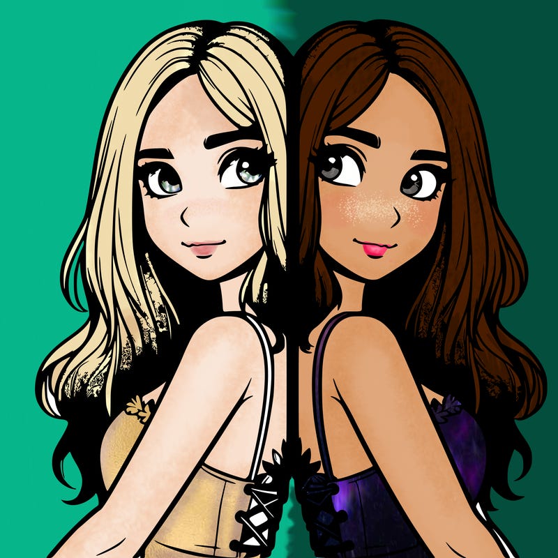 a realistic girl split