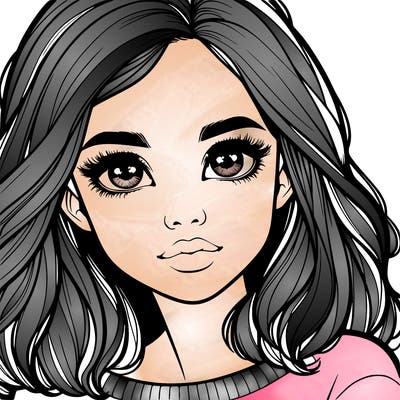 realistic girl whith cute eyes