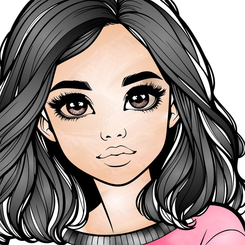 realistic girl whith cute eyes