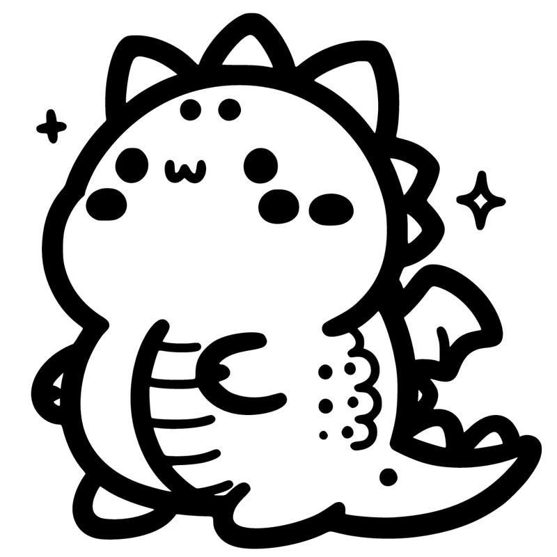 kawaii chubby dragon