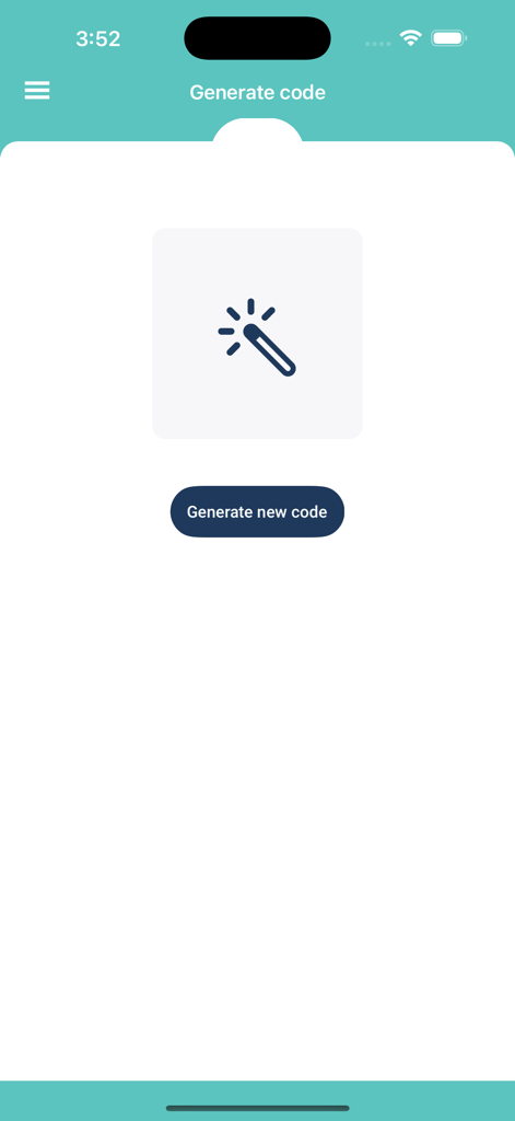 Uniconta Authenticator - Uniconta Authenticator mobile app interface showing the generate new code screen