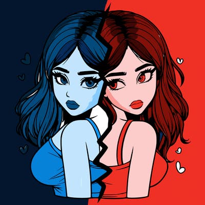 realistic girl split