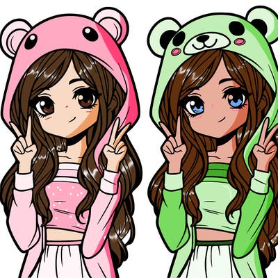 teen girl in animal costume