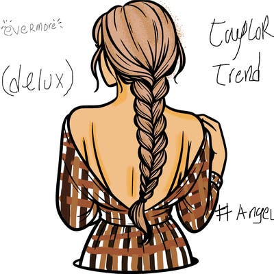 woman turning her back with a braid