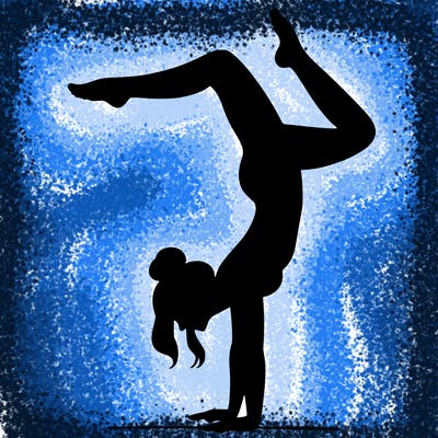 a woman doing a handstand