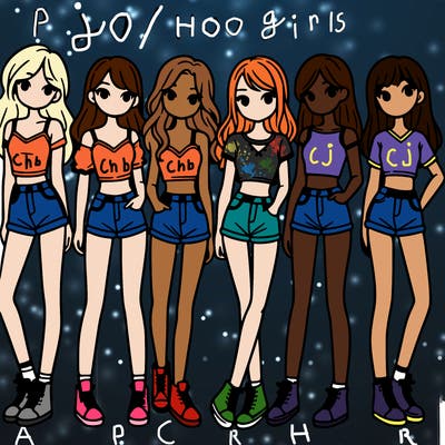 a group of girls wearing crop tops and shorts