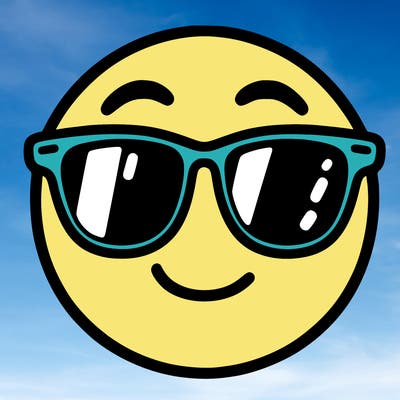 emoji with sunglasses