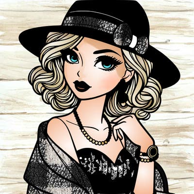 stylish evening girl