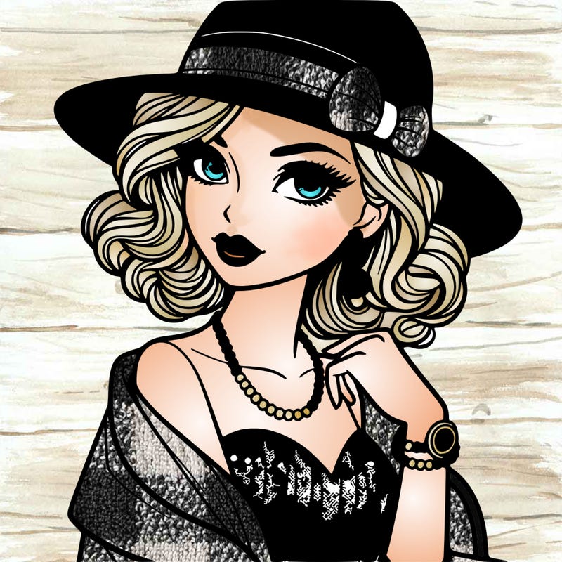 stylish evening girl