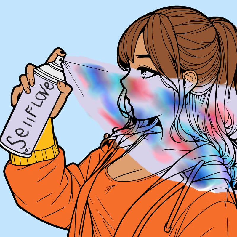 a realistic girl spray, painting