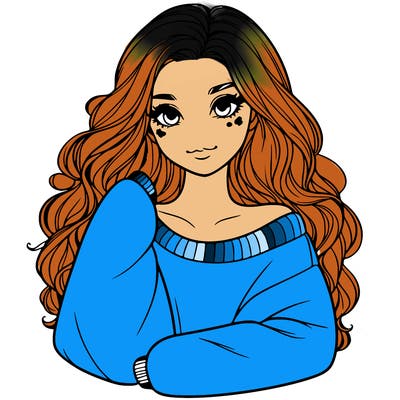 a beautiful girl in a big sweatshirt