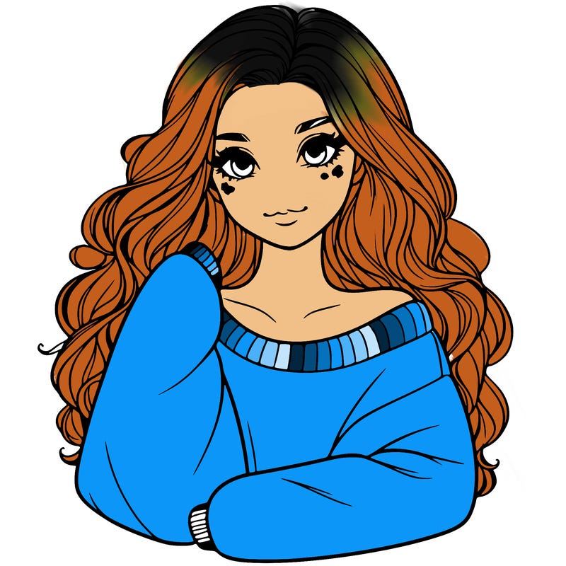 a beautiful girl in a big sweatshirt