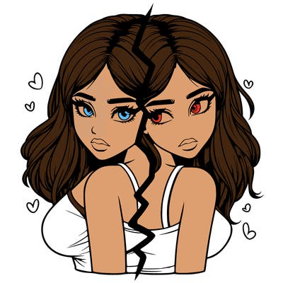 realistic girl split