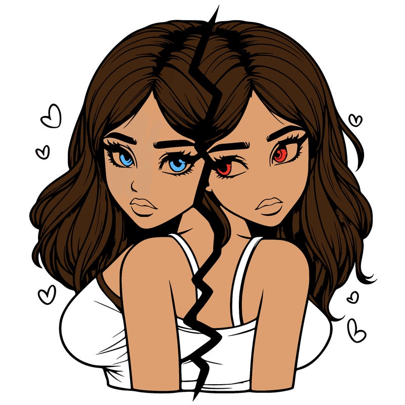 realistic girl split