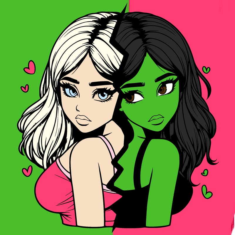 realistic girl split