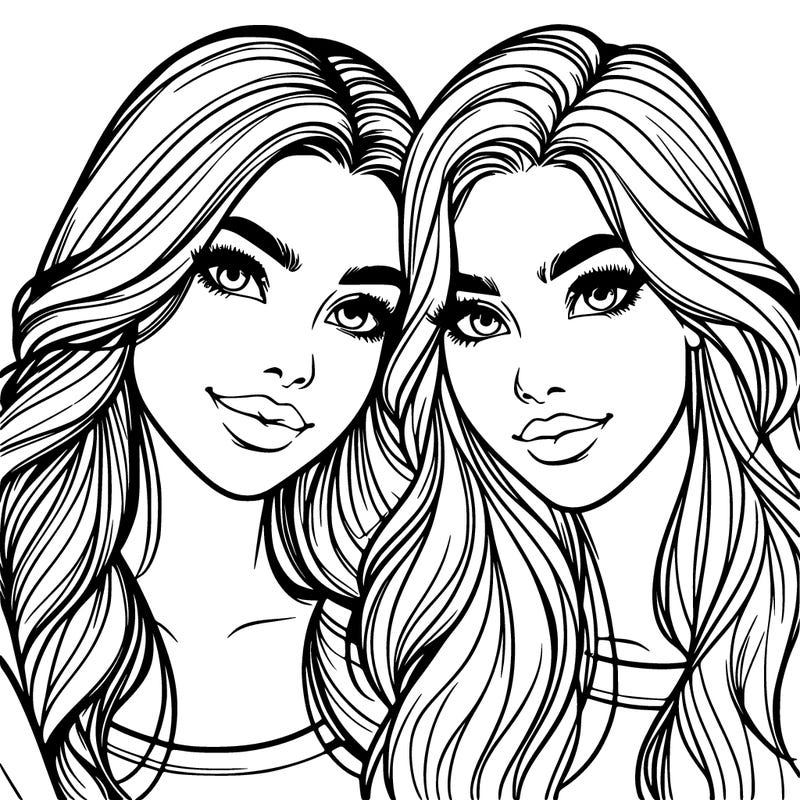 beautiful best friends women realistic