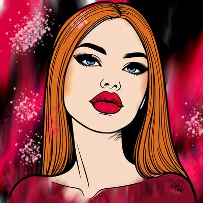 realistic woman with full lips