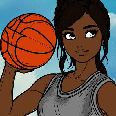 realistic basketball girl