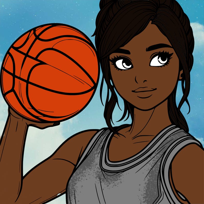 realistic basketball girl