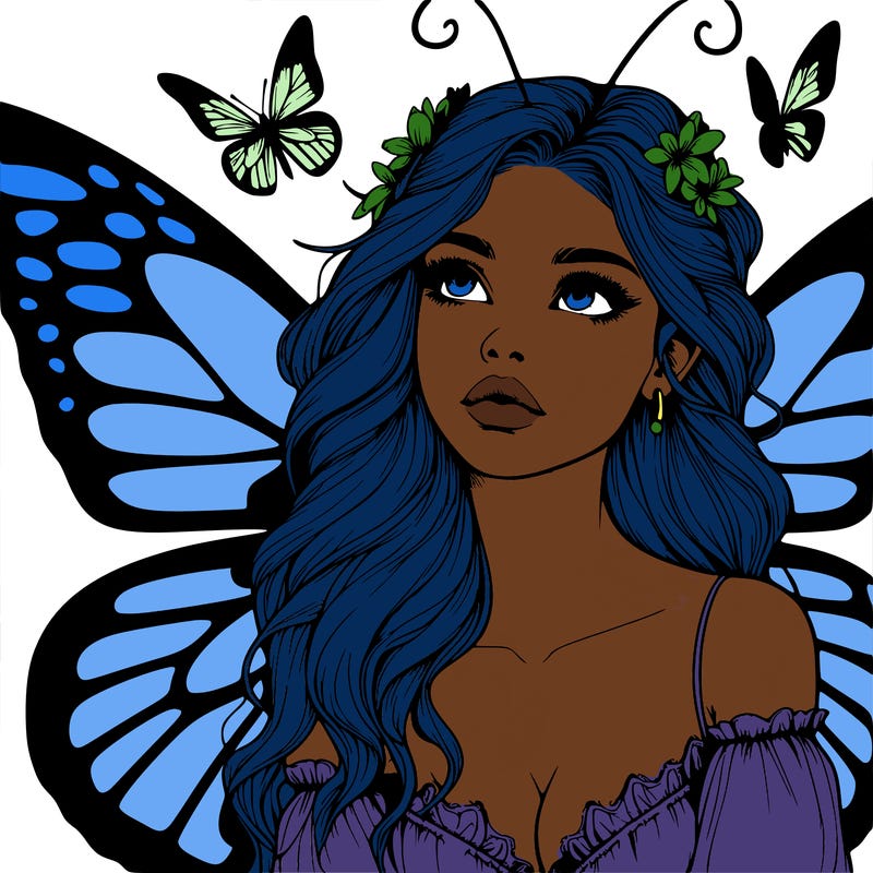 butterfly fairy realistic girl