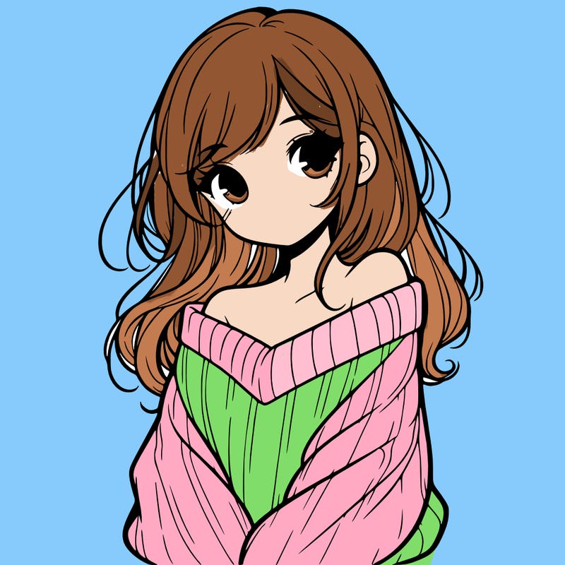 shy pretty girl wearing a sweater that is falling off one shoulder portrait