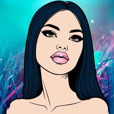 realistic woman with full lips