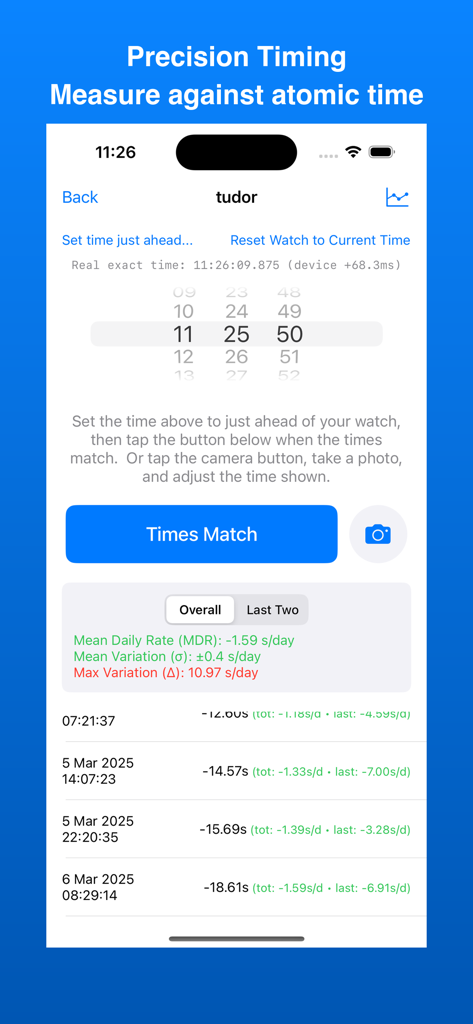 WatchWatcher | Precise Watch Accuracy & Mechanical Drift Tracker