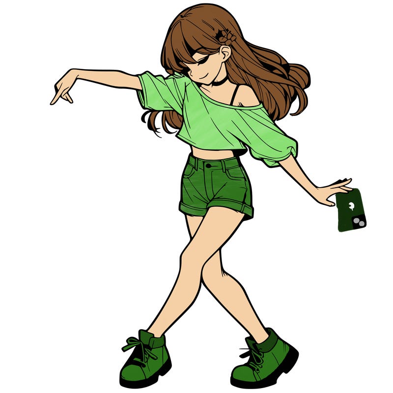 realistic girl danceing