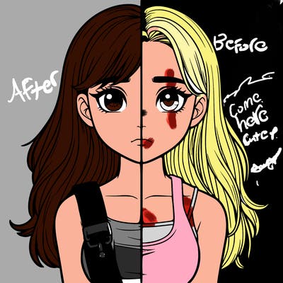 realistic girl split