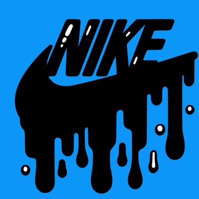 dripping nike logo