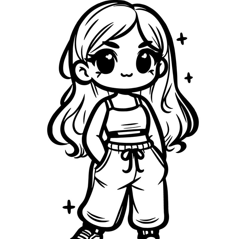 little girl wearing a crop top with sweat pants