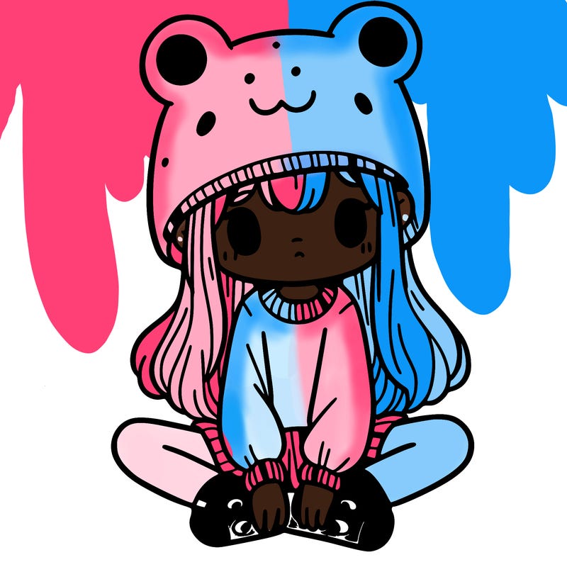 a girl wearing a frog hat and some frog socks