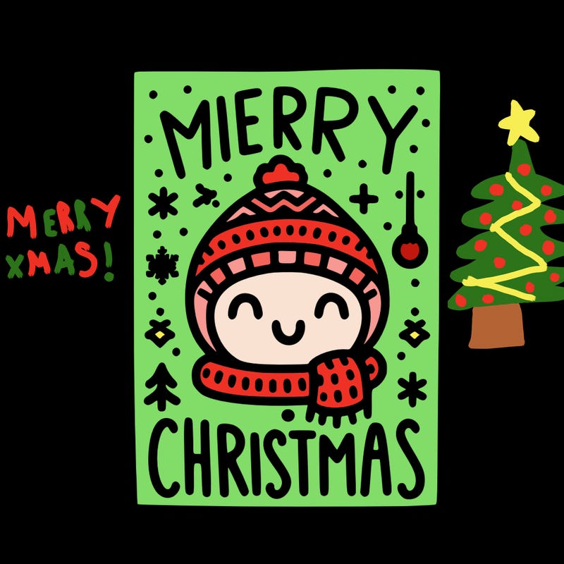 simple merry christmas poster