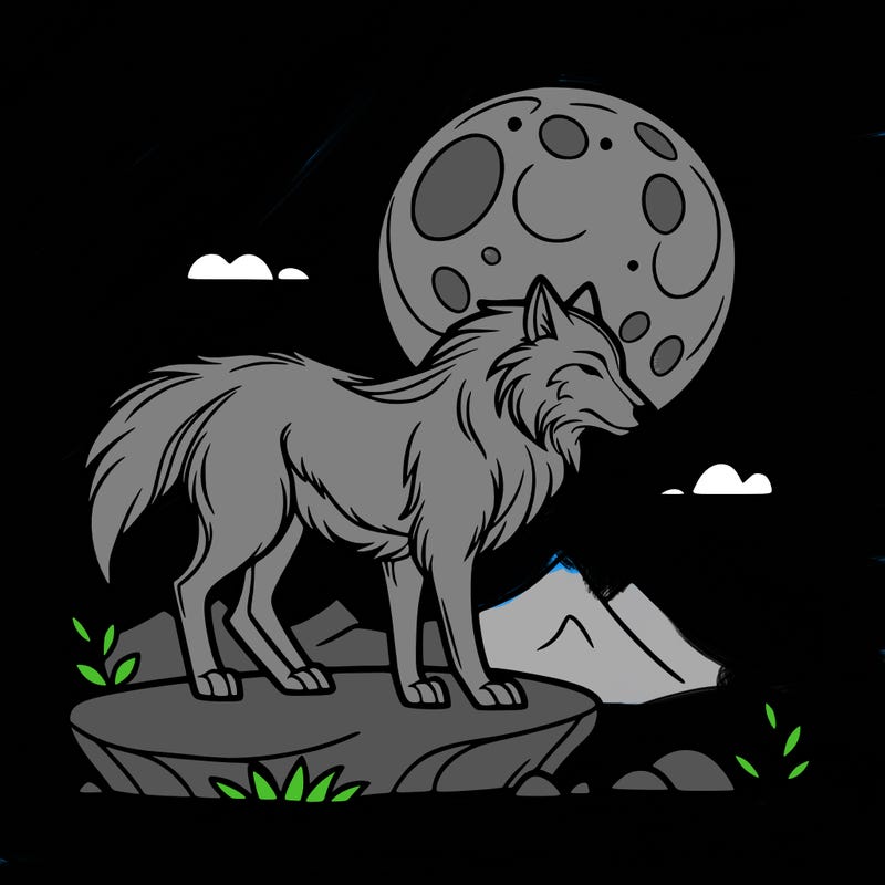wolf moonlight