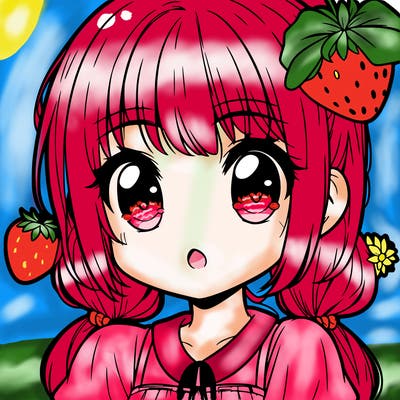 a anime strawberry girl