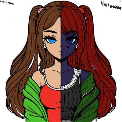 realistic girl split