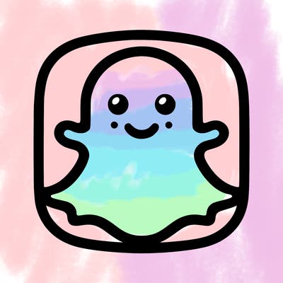 snapchat logo without a face