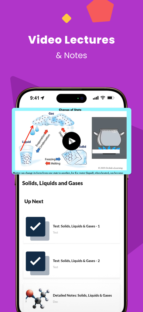 Class 5 CBSE All Subjects App - Video lecture and notes for Class 5 CBSE science lesson on Solids Liquids and Gases